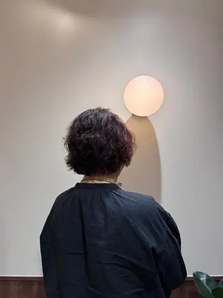 ミディアム パーマ 吉田 理那のヘアスタイル