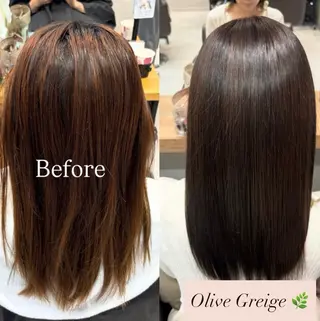 セミロング カラー 艶カラー✨️髪質改善 🪽縮毛矯正mamiのヘアスタイル