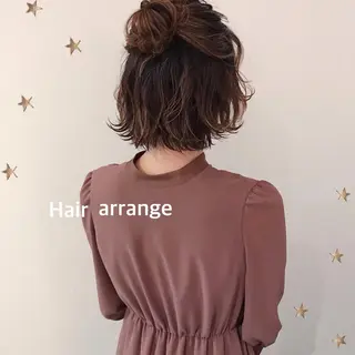 ミディアム ヘアアレンジ 市川 千夏のヘアスタイル