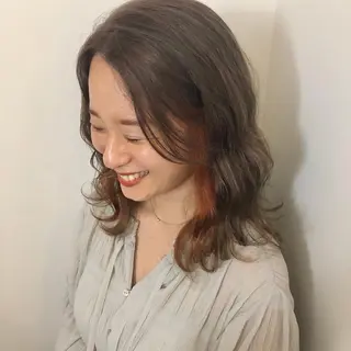 ミディアム カラー 髪質改善/レイヤー/ お顔まわり/Ami.のヘアスタイル