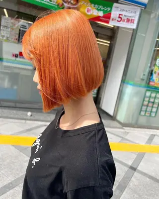 セミロング カラー パーマ ヘアアレンジ 【ヘアケア特化型】 newi天王寺のヘアスタイル