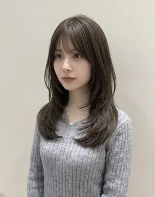 ロング レイヤー×顔周り/ 髪質改善/川上京香のヘアスタイル