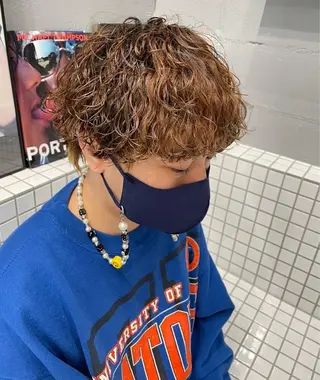 パーマ メンズ 松戸レイヤーカット 塚原悠斗のヘアスタイル