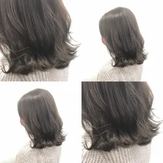 ミディアム カラー パーマ ヘアアレンジ メンズ キッズ 上品＆韓国風 🥀海心🥀のヘアスタイル