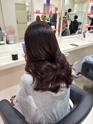 ミディアム カラー ヘアアレンジ 💟RINNA 艶カラー💟のヘアスタイル
