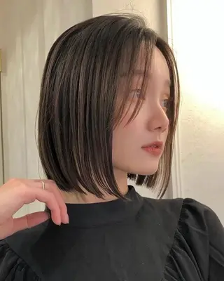 しょうのともき ボブ／ブラウンカラーのヘアスタイル