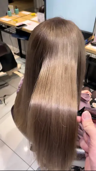 ロング カラー 🇰🇷ブリーチ縮毛 髪質改善七星🇰🇷のヘアスタイル