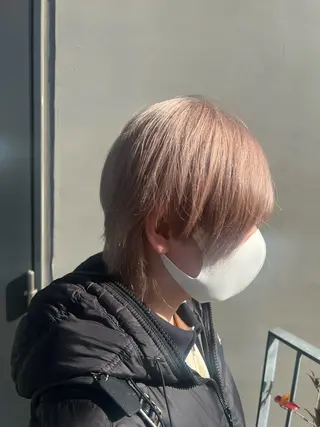 カラー メンズ ダブルカラー寒色系 ボリューム改善ハヤトのヘアスタイル