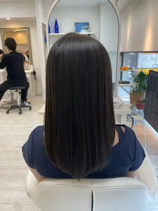 セミロング 町田 あみのヘアスタイル