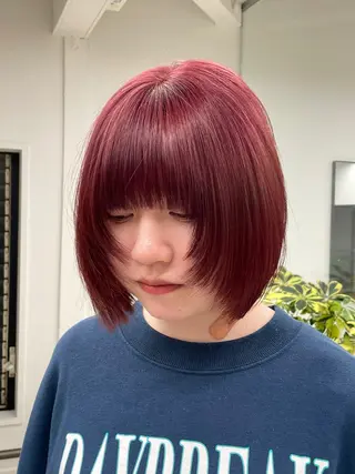 ショート 盛れる透明感カラー momokaのヘアスタイル