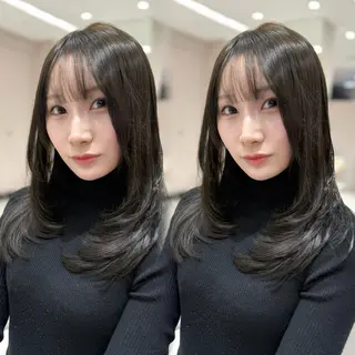 ロング カラー 銀座/レイヤー/ 透明感カラー✨りくのヘアスタイル