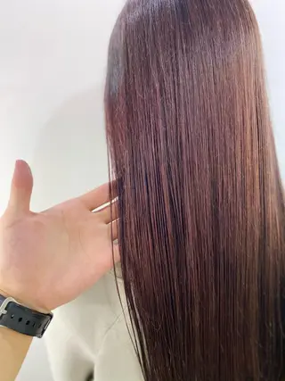 ロング カラー レイヤーカット 赤み消し　店長/大和のヘアスタイル