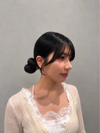 セミロング nanoha¦銀座¦ 推し活ヘアアレンジのヘアスタイル