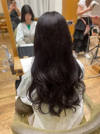 ロング パーマ パーマ／似合わせヘア 嶋 彩芽のヘアスタイル