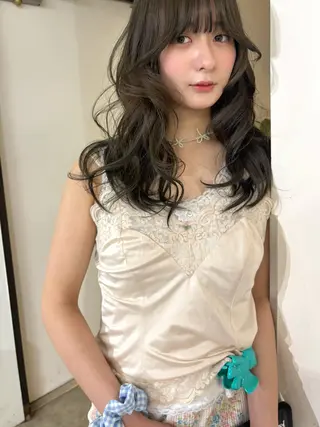 セミロング カラー mizuki/ピンク ベージュ.レイヤーのヘアスタイル