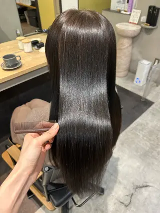 ロング パーマ hubhair レイヤー/透明感のヘアスタイル
