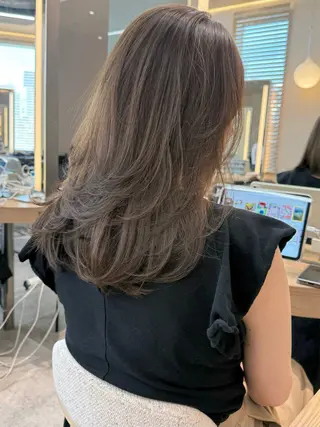 セミロング カラー 北間 寛哉のヘアスタイル