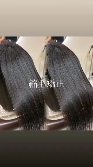 艶髪縮毛矯正🛋 透明感カラー/さやかのヘアスタイル