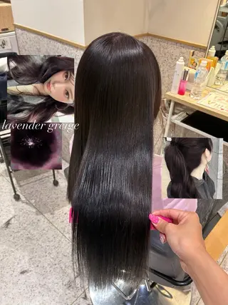 ロング カラー 艶カラー&カット/ ほんだあみ (♡)のヘアスタイル