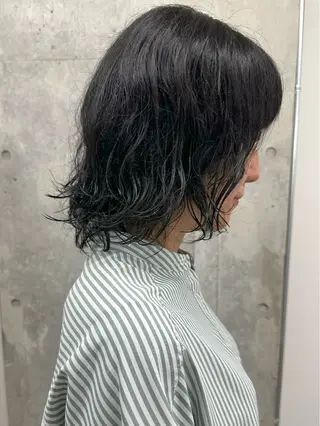 ミディアム パーマ ボブ/ゆるふわ ボブパーマ/とういのヘアスタイル