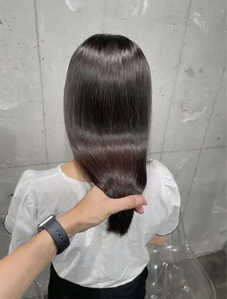 ミディアム カラー ベージュカラー💖 やすひろのヘアスタイル