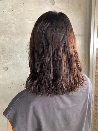 ミディアム パーマ ボブパーマコテ巻き風 パーマNo1深江秀平のヘアスタイル