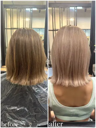 ミディアム カラー 🫧透明感カラー/ エクステ🫧アサミ️のヘアスタイル
