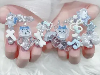 ネイル 🎀Reina🎀 長さ出し新宿のネイルデザイン