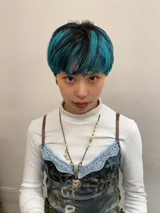 ショート カラー 한국에English OK🌼unaのヘアスタイル