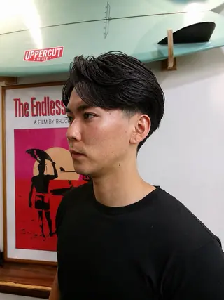 パーマ メンズ スパイキーパーマ 柏NO1 藤本葉のヘアスタイル