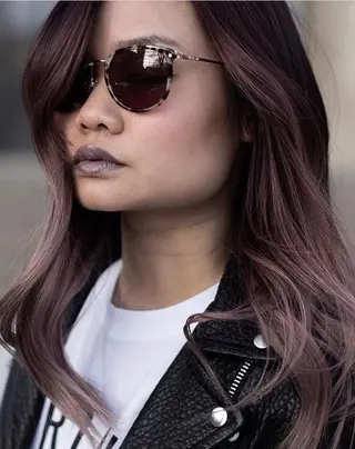 セミロング カラー パーマ ヘアアレンジ 大阪レミーエクステ チビ編み込みのヘアスタイル