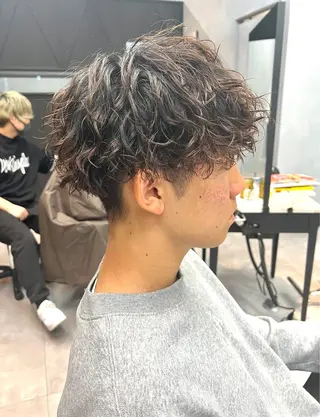 ショート パーマ メンズ 🦩パーマン🦩佐藤 航太のヘアスタイル