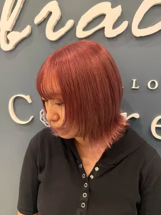 ショート カラー 指 碧波 カラーモデル募集🎀のヘアスタイル