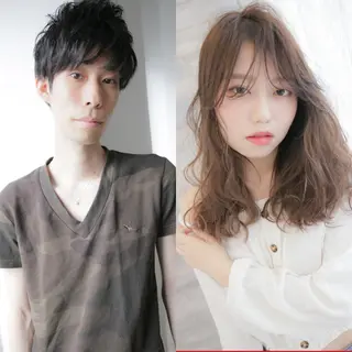 ミディアム カラー パーマ ヘアアレンジ メンズ キッズ ネイル マツエク・マツパ 【西八王子】Siq ●FM●オーナーのヘアスタイル