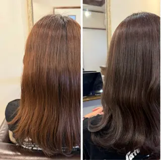 セミロング カラー 森川 美保のヘアスタイル
