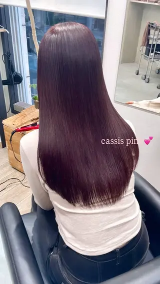 カラー カノン/透明感カラー /酸性ストレートのヘアスタイル