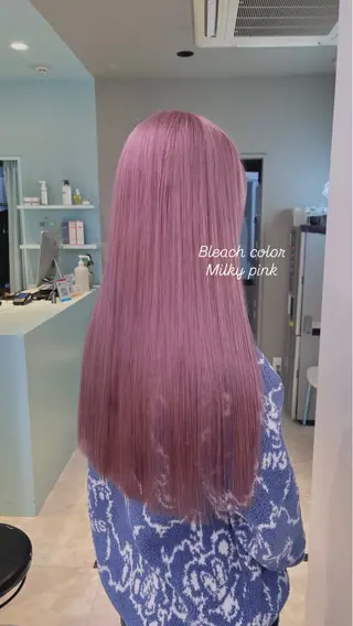ロング カラー 🤍💕ブリーチカラ ーAyaka💕🤍のヘアスタイル