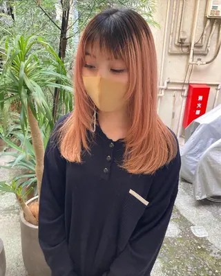 セミロング 金田 夏野のヘアスタイル