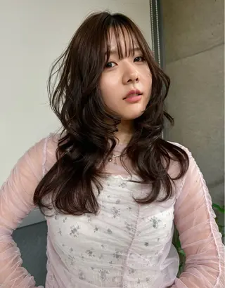 セミロング カラー ブリーチカラー特化 梅田中崎町/あかりのヘアスタイル