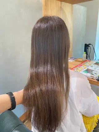 セミロング カラー 美容室 Hollowのヘアスタイル