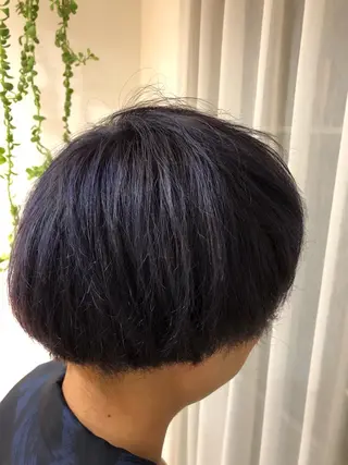 ショート カラー 白髪ぼかし/ショート /ミニボブだいじのヘアスタイル