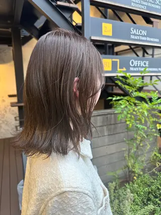 ミディアム パーマ 髪質改善ストレート 💎佐藤 遊💎のヘアスタイル