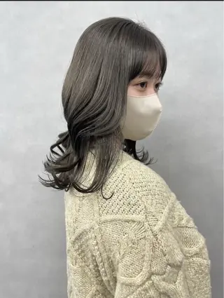 ミディアム カラー 吉留愛加/ 似合わせカットのヘアスタイル
