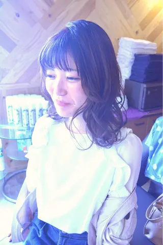 ミディアム カラー パーマ ヘアアレンジ belle chambreイブカのその他イメージ