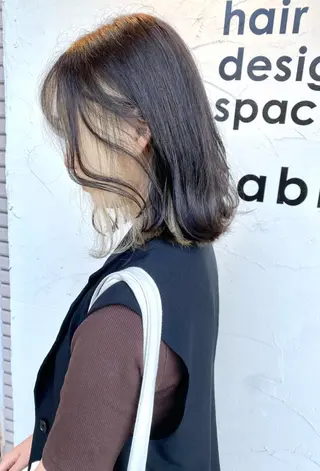 セミロング Sabby氏川洸希 パーマのヘアスタイル