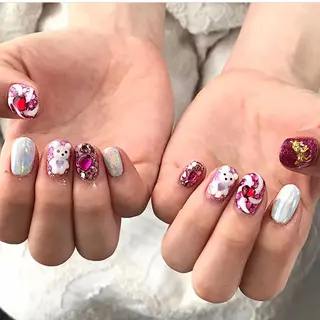 ネイル 渋谷/チップ長さ出し 👑アプレgel-xのネイルデザイン