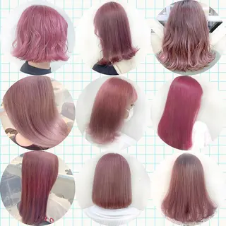 セミロング カラー 💕上野美容師☁ ブリーチ💖サワのヘアスタイル