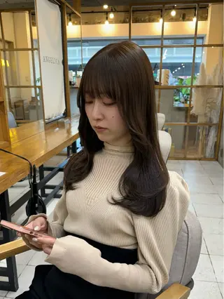 ロング カラー ヘアアレンジ 韓国レイヤーカット★ 小林大樹のヘアスタイル