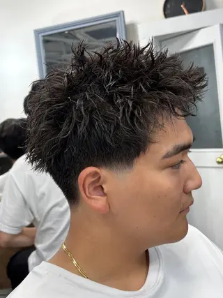 ショート パーマ 梅田メンズサロン 副店長小野湧翔のヘアスタイル