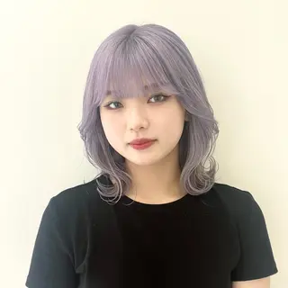 ミディアム カラー 🩵ブリーチカラー MIORI🩵のヘアスタイル